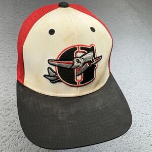 Vintage Capital City Bombers Baseball Hat Cap Youth Flex Fitted Red White MiLB‎